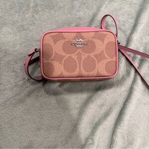 Coach mini Jamie camera bag Pink and Tan Crossbody Bag